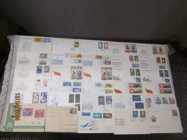 Belege/ FDC, ehem. DDR, ab 50/60er Jahre, 44 m, Posten u. Lots, Gestempelt