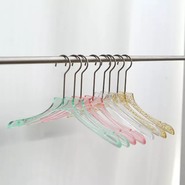 1/6 1/12 Scale Dollhouse Miniatures Clear Clothes Rack Coat Hanger Groceries Set