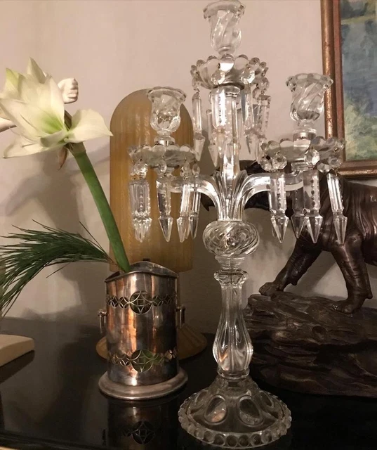 Edler Kristallglas Großer Leuchter Antik Look dreiarmig