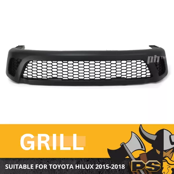 Front Grill Matte Black to suit Toyota Hilux Revo SR SR5 TRD 2015-2018 N80