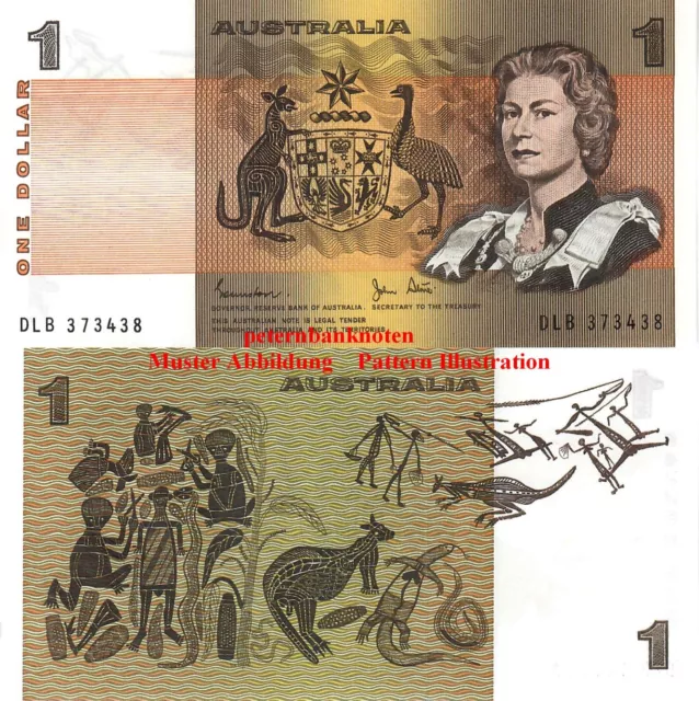 AUSTRALIEN / AUSTRALIA  1  DOLLAR 1 974/83 Unc  P. 42 d  6497# Kassenfrisch..