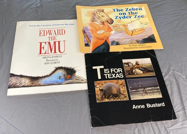 3 TEACHER BIG BOOKS LOT Oversized Easel Kindergarten PK 1st Grade ALPHABET THEAM
