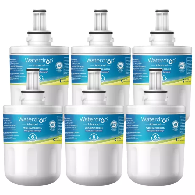 Waterdrop DA29-00003G Fridge Water Filter, Replacement for Samsung DA29-00003G