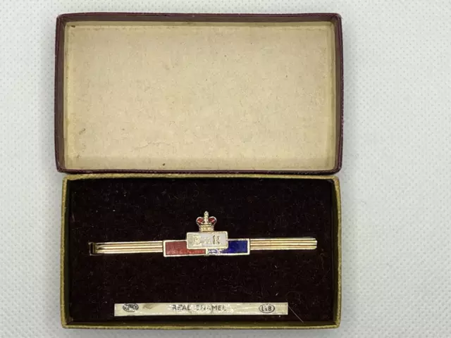 Coronation ER II Tie Clip,  Original Box, Queen Elizabeth II 1953 Rare Find