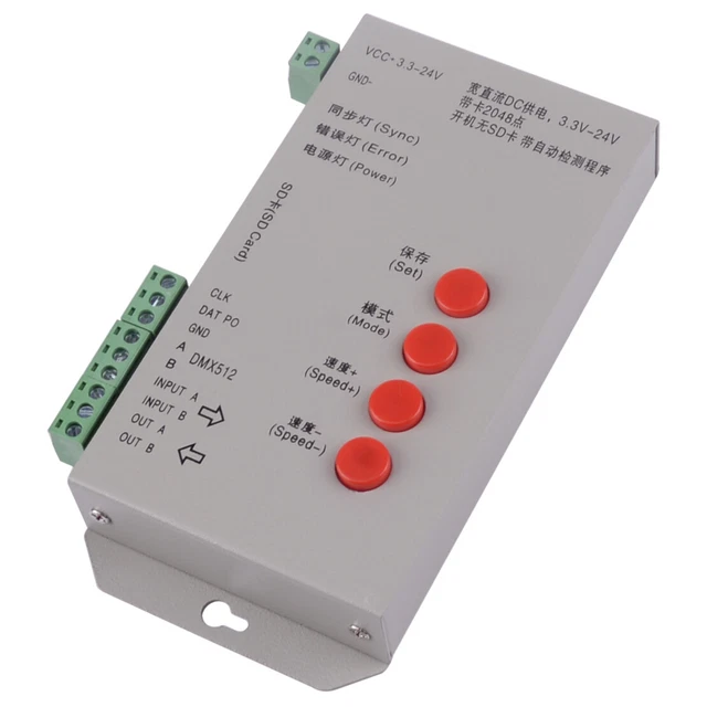 T1000S Magical RGB LED Strip SD Card Pixel Controller Fit for Stage Setting we
