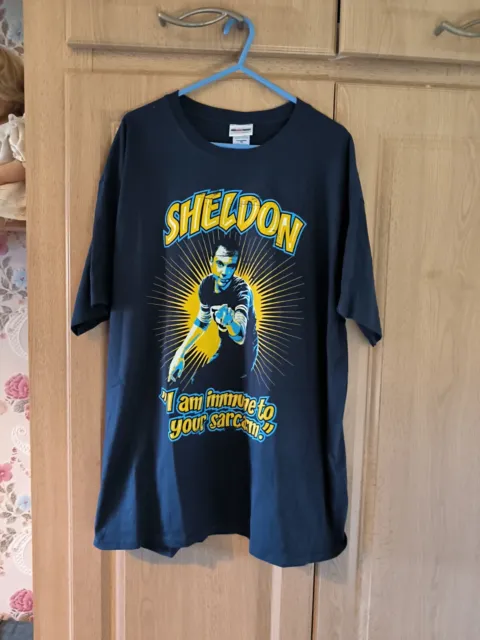 Big Bang Theory Sheldon Sarcasm T Shirt Blue Size XL (A)