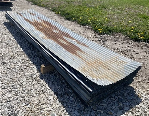 29 Sheets Barn Tin, Corrugated Metal Reclaimed Salvage, 10' Long 580 sq ft A46