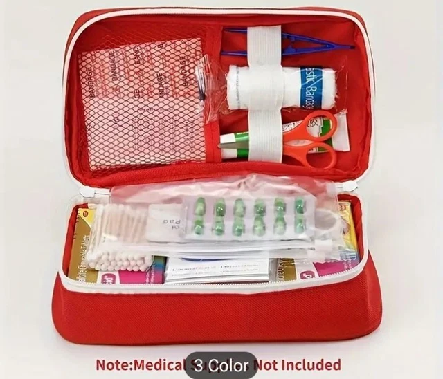 Reise tragbares Erste-Hilfe-Kit Aufbewahrungstasche (medizinisches Zubehör nicht enthalten)