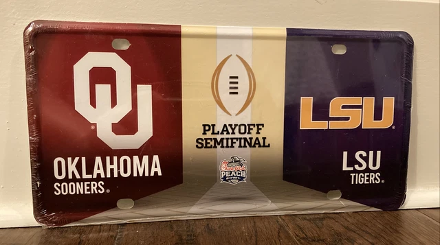LSU Tigers VS Oklahoma Chick-fila-A Playoff Semifinals Peach Bowl License Plate