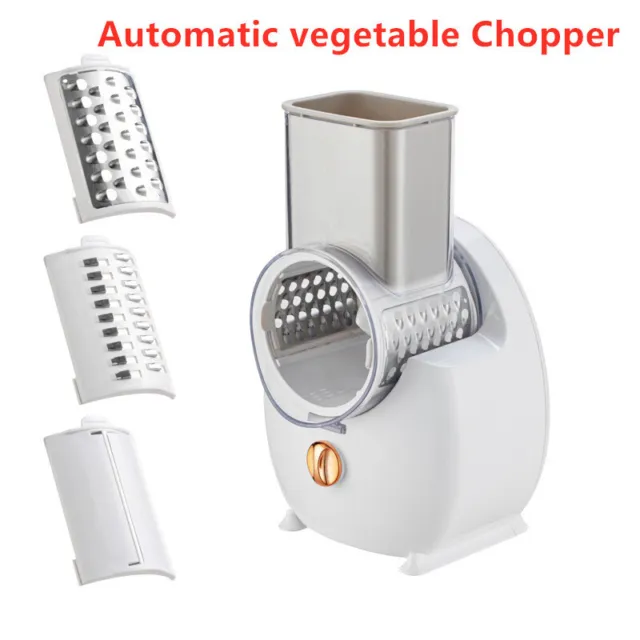 Electric Kitchen Vegetable Food Automatic Rotary Drum Grater Chopper SlicerFruit