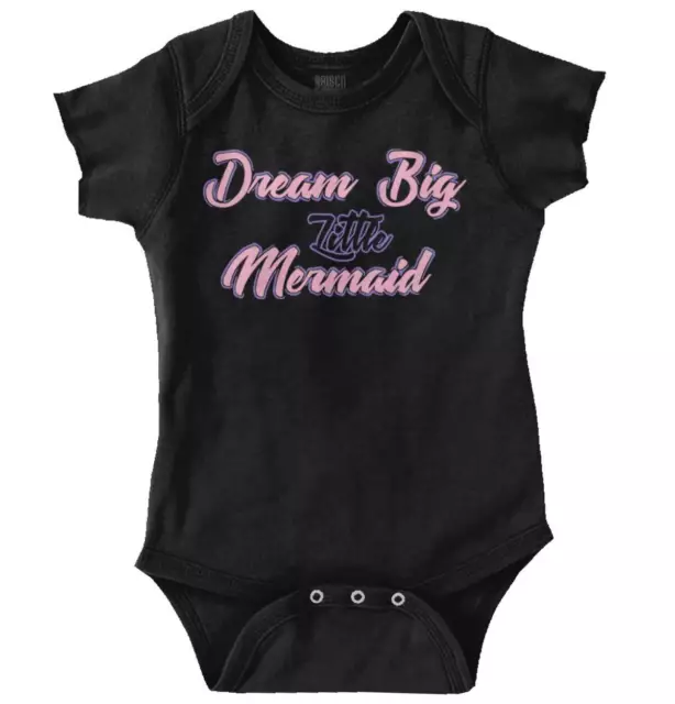 Dream Big Little Mermaid Cute Shower Gift Baby Girls Infant Romper Newborn