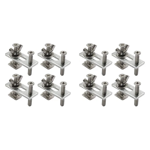8Pcs T-Track  Hold Down Clamp Kit with Iron Machine Engraving Machine Plate Cla