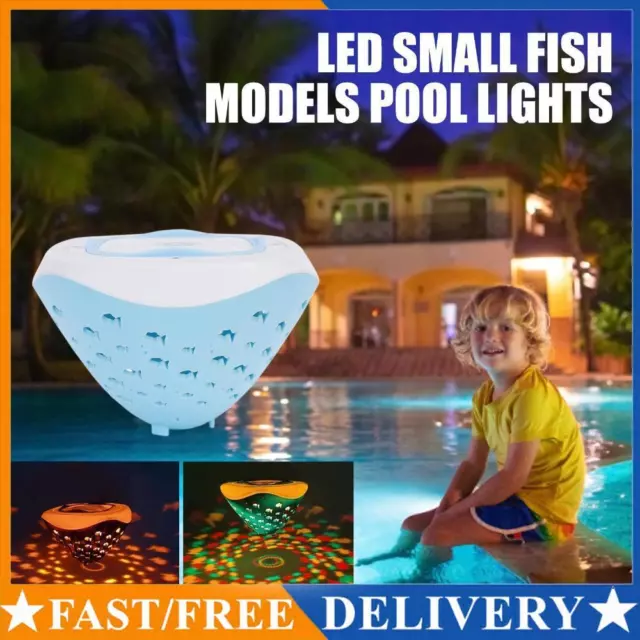 Floating Pool Lights Fish Pattern Floating Night Lights LED for Disco Pool Party