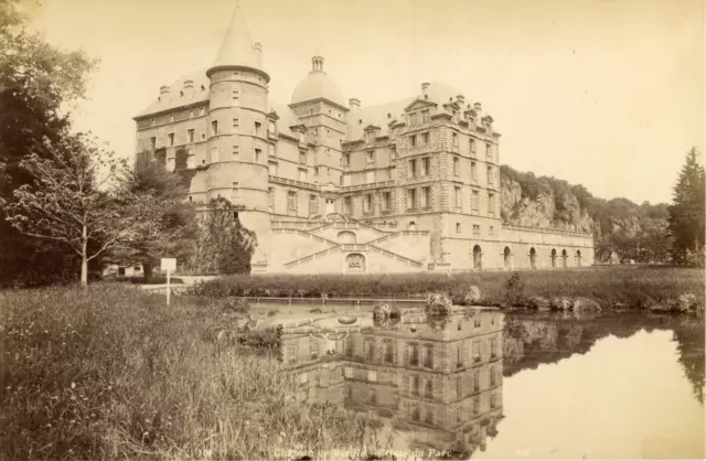 France, Isère, Château de Vizille, côté du parc, ca.1880, vintage albumen print