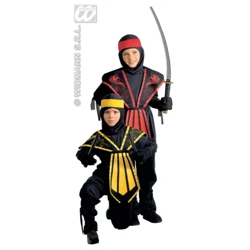 Carnevale Costume Vestito Guerriero Kombat Ninja Bambino 5/7 Anni