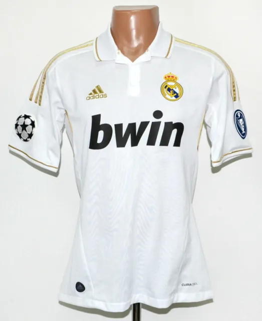 Real Madrid 2011/2012 Champions League Home Football Shirt Adidas Size S