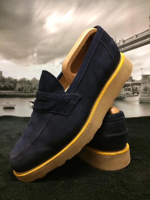 MARK MCNAIRY BLUE Suede Loafers men Size 9 £55.00 - PicClick UK display picture 2
