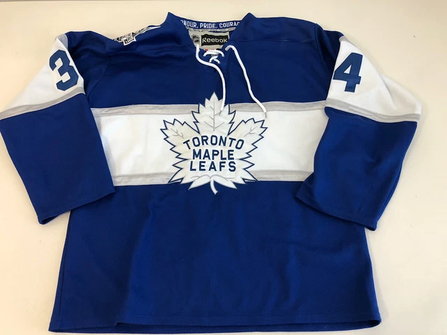 Blue White Reebok Auston Matthews Toronto Maple Leafs Jersry Mens 50 M Medium