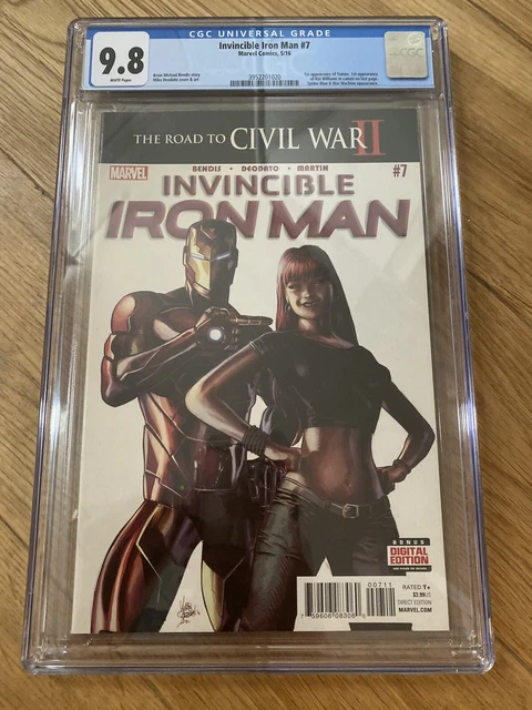 The Invincible Iron Man 7 1st App Ironheart Riri Williams Marvel 9.8 CGC NM+