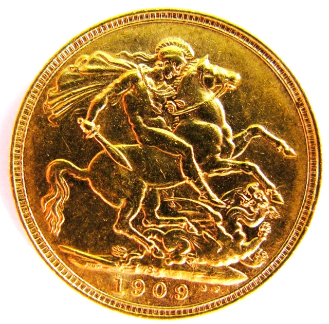 1909 Edward VII Full Sovereign Sydney Mint XF Cond but see Photos and decide