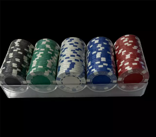 300 PCS Poker Chip Set Texas Hold'Em Dice Poker Chips- Casino