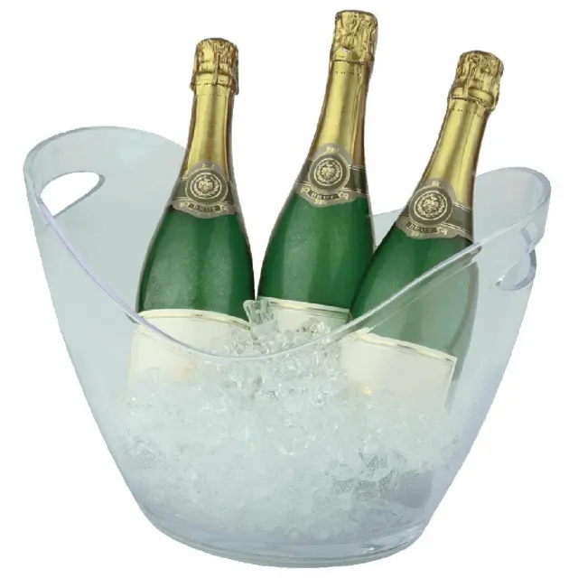 APS Eiskühleimer für Wein und Champagner mit Griffen in klarem Acryl