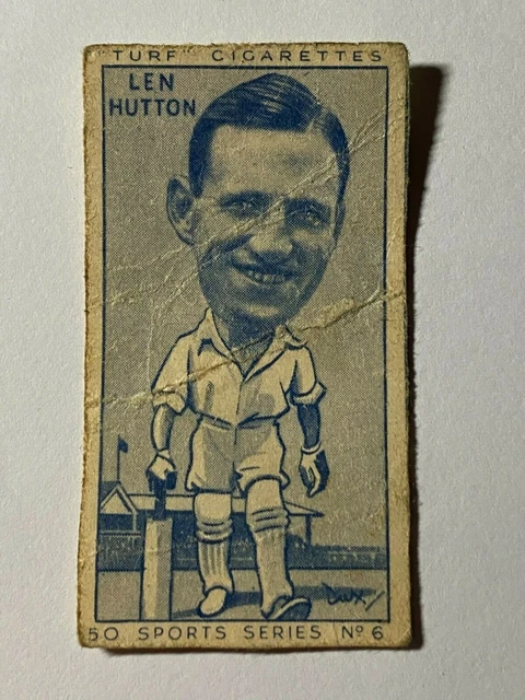 Cigarette Card - Turf Sports Series #06 Len Hutton  (Uu150)