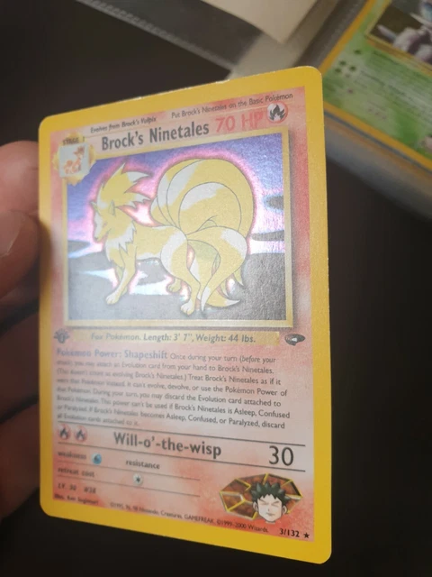 Brock’s Ninetales 3/132 1° Edizione Gym Challenge Carta Pokemon Rara Holo Nm