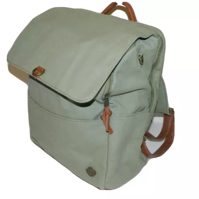 Momkindness duo backpack  Green Canvas - No  Small Clutch Bag.