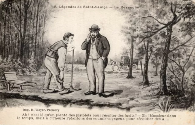 *10698 cpa Légendes de Saint Saulge - La revanche