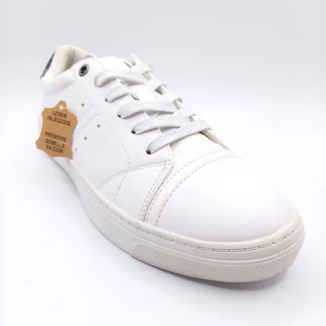 Baskets Tennis Cuir Chaussures Sneakers Shoes Femme - 37 38 et 41 - Blanche