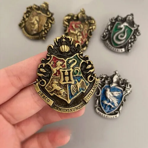 Harry Potter House Badge Pins Gryffindor Hufflepuff Ravenclaw Slytherin Brooch