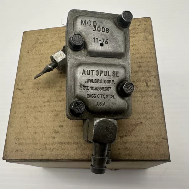 VINTAGE WALBRO AUTOPULSE Fuel Pump Made In USA Model 3008 / 1176