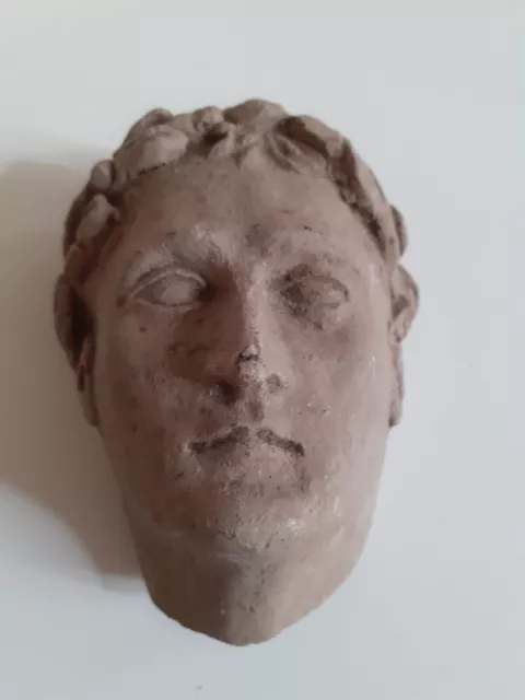 Ancien buste en terre cuite tête d' empereur