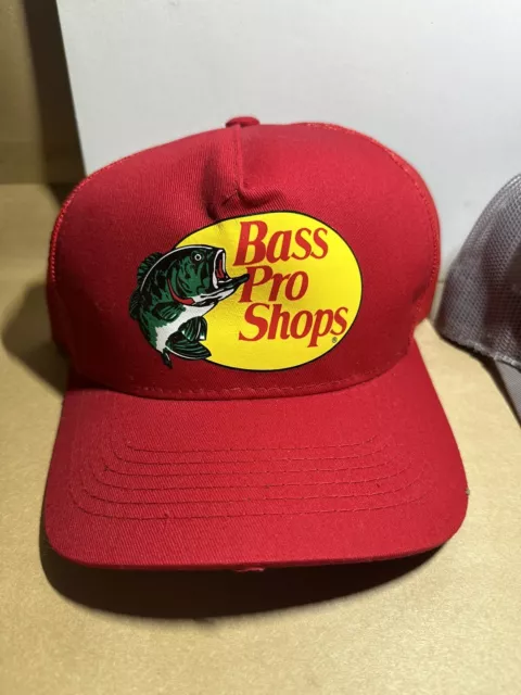 RED BASS PRO Shop Truckers Hat With Snap Back $7.99 - PicClick