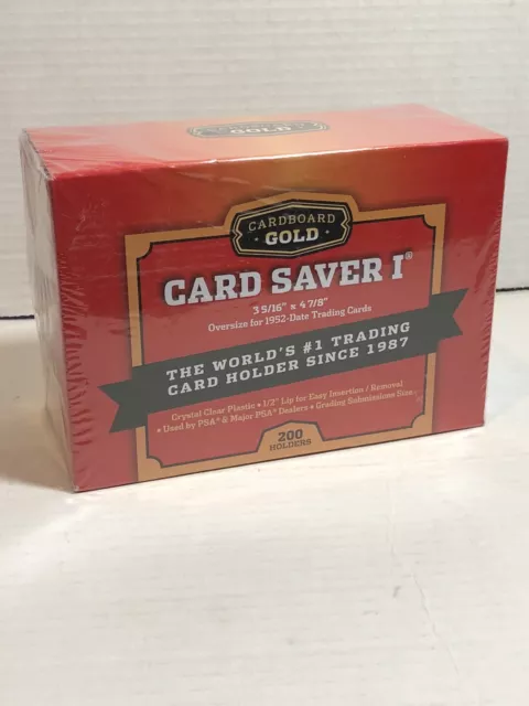 200ct Card Saver 1 in RED Storage Box - Cs1 Graded Card Submits