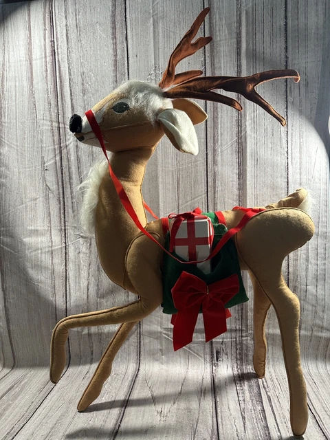 Vintage Annalee 1965 1968 Xtra Large Reindeer with 41" Tall Christmas RARE