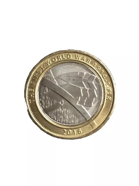 Rare 2016 First World War Navy 1914-1918 Circulated £2 Two Pound Coin