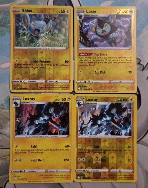 POKEMON SHINING FATES Bundle evolution Line Reverse & Holo Shinx Luxio