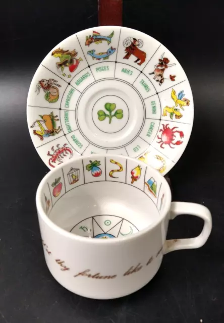 Fortune Telling Horoscope Tea Cup & Saucer International Collectors Guild
