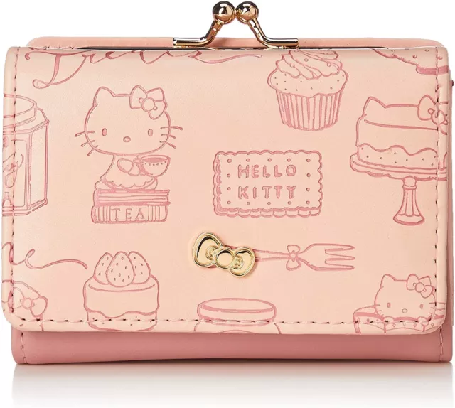 Sanrio Hello Kitty Half-Fold, Mini Etui Geldbörse Damen Münze Schutzhülle Pink