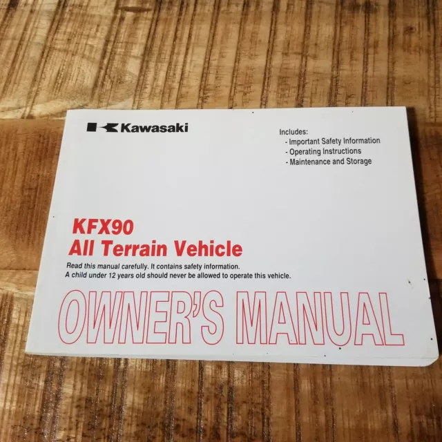 Kawasaki Kfx90 Original Owners Manual