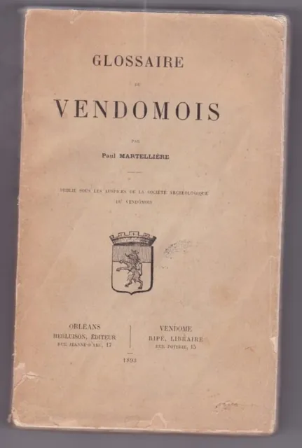 Paul Martellière glossaire Vendomois (Herluison)