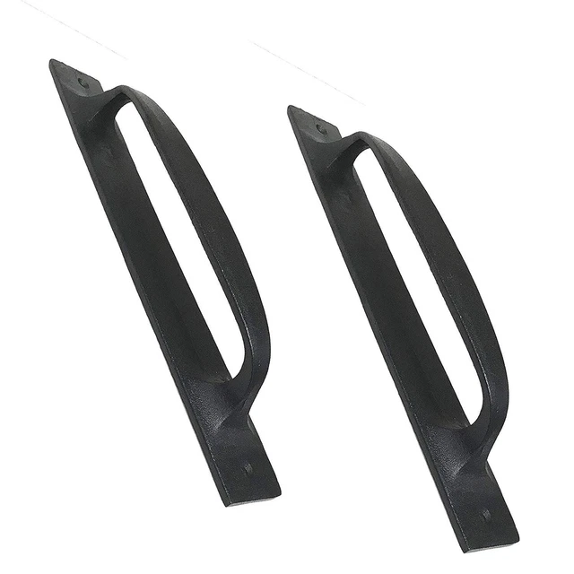 (2) 11" Flat Iron Handles - DS-01 For Gate, Garage, Closet, Cabinet, Sliding...