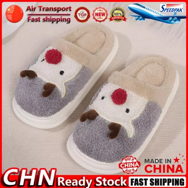 CHRISTMAS ELK PLUSH Slippers Fluffy Home Slippers Comfortable Soft for Winter Fr EUR 12 11 PicClick FR