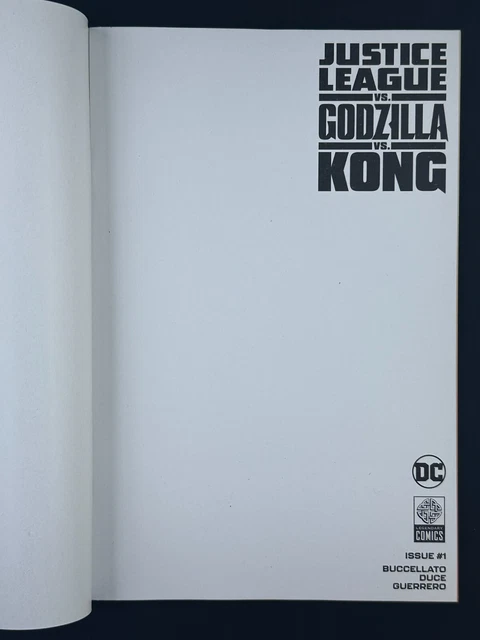 Justice League Vs Godzilla Vs Kong #1 Blank Variant (2023) NM DC Comics