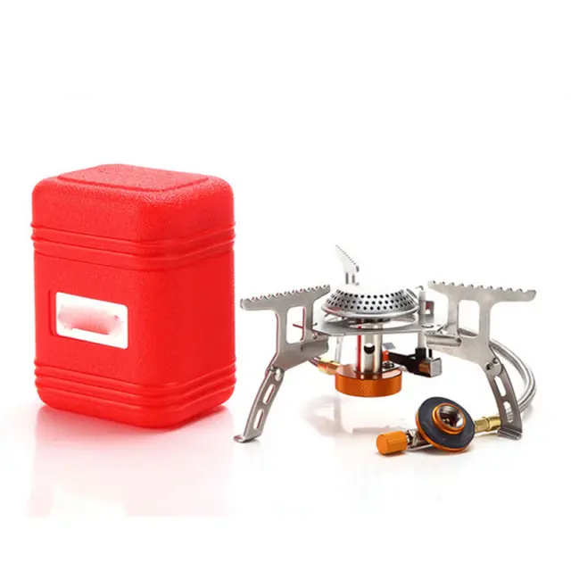 3500W Portable Outdoor Picnic Gas Burner Foldable Camping Mini Steel Stove +Case