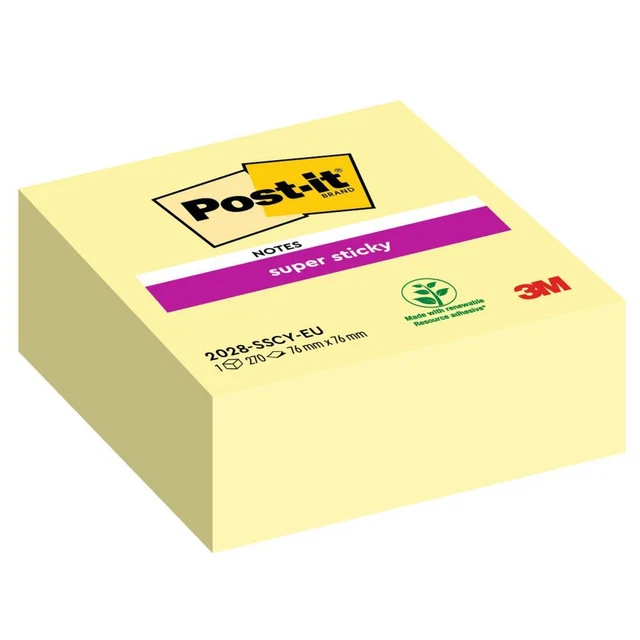 Blocco foglietti Cubo - 2028-SSCY-EU - 76 x 76 mm - giallo Canary™ - 270 fogli -