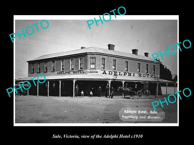 OLD LARGE HISTORIC PHOTO OF SALE VICTORIA VIEW OF THE ADELPHI HOTEL c1910