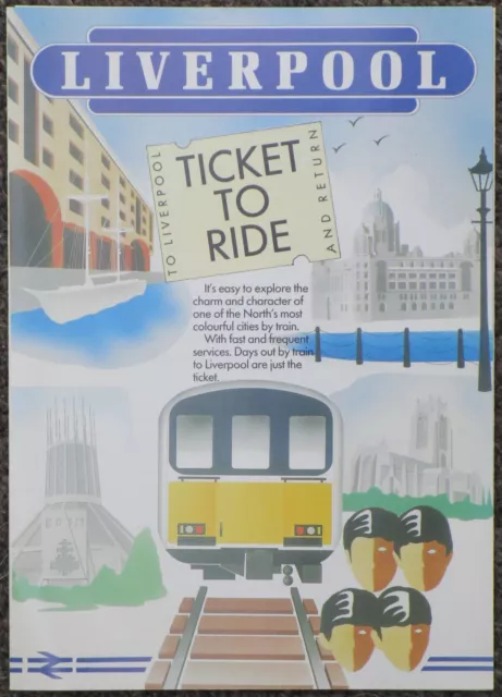 Vintage British Rail Liverpool Ticket to Ride leaflet (1987)